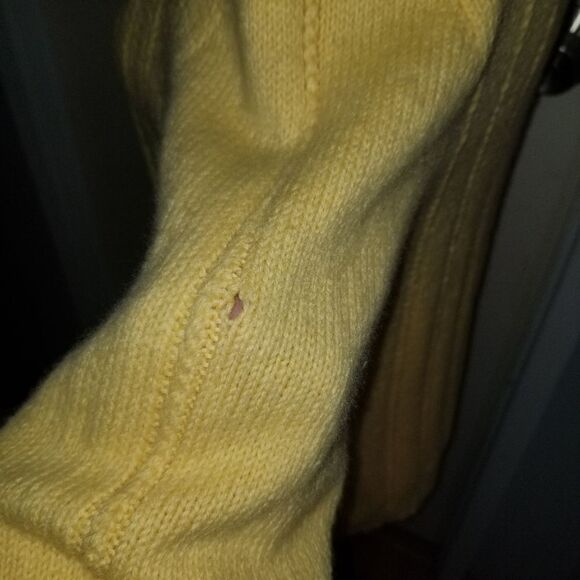 Vintage yellow cardigan crochet no tag - Picture 10 of 12